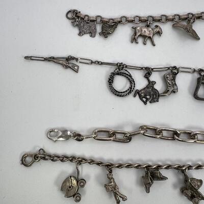 SS 1960s Charm bracelets and 1 SS Baby Carriage  Charm