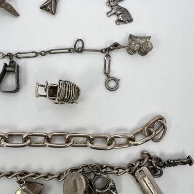 SS 1960s Charm bracelets and 1 SS Baby Carriage  Charm