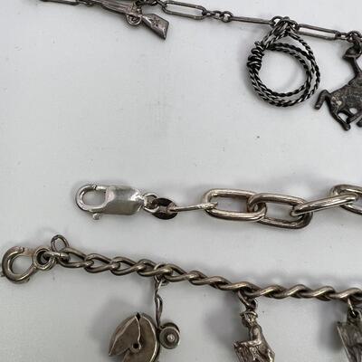 SS 1960s Charm bracelets and 1 SS Baby Carriage  Charm