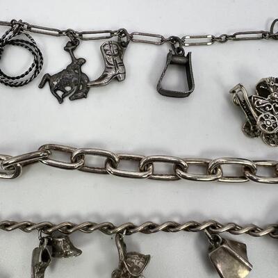 SS 1960s Charm bracelets and 1 SS Baby Carriage  Charm