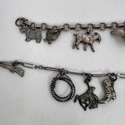 SS 1960s Charm bracelets and 1 SS Baby Carriage  Charm