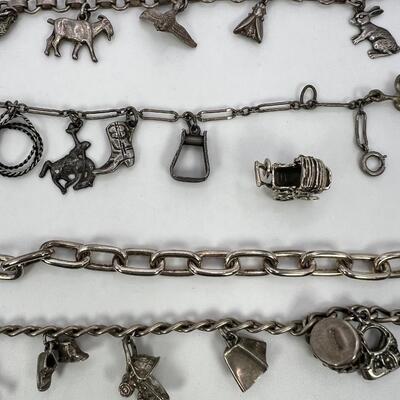 SS 1960s Charm bracelets and 1 SS Baby Carriage  Charm
