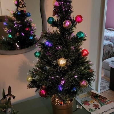 Fiber Lighted Table Top Christmas Tree