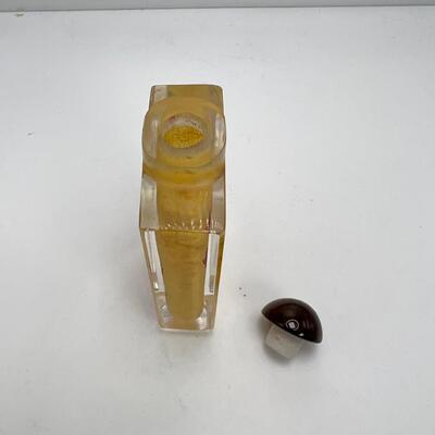 3" Reverse painted glass bottle