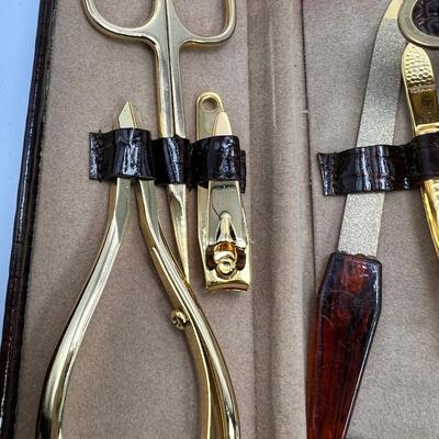 Gold Plated Neiman Marcus Vintage new vanity set and Vintage comb
