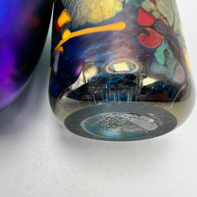 Artist Hand Blown glass vessels with hallmark signature
