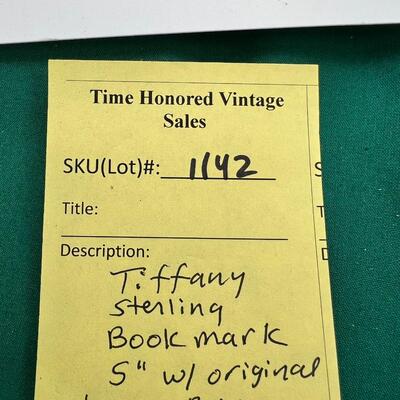 Tiffany 5" Sterling Book mark