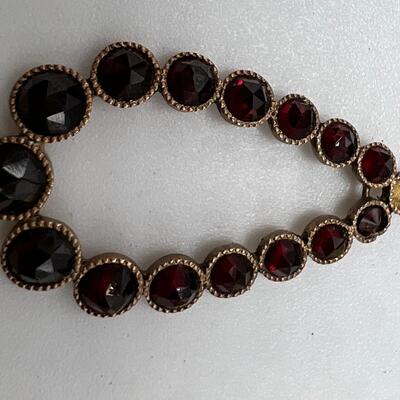 Antique Mozambique Garnets Pendant 10 K Gold