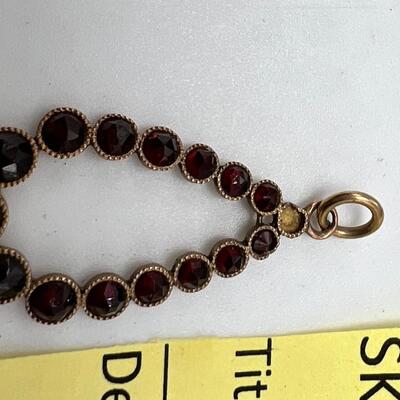 Antique Mozambique Garnets Pendant 10 K Gold