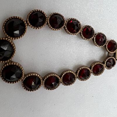 Antique Mozambique Garnets Pendant 10 K Gold