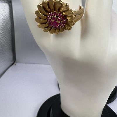 Shreve and Co. 18K Vintage 1950s  Italian Ruby Ring Size 6