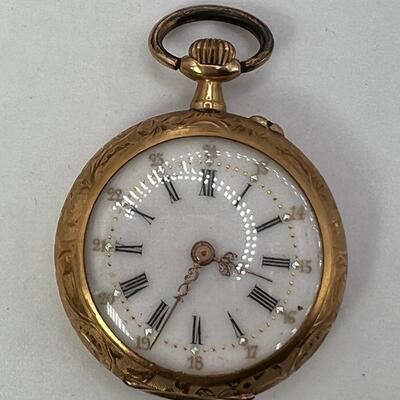Antique Ladies Pocket watch 18K Gold
