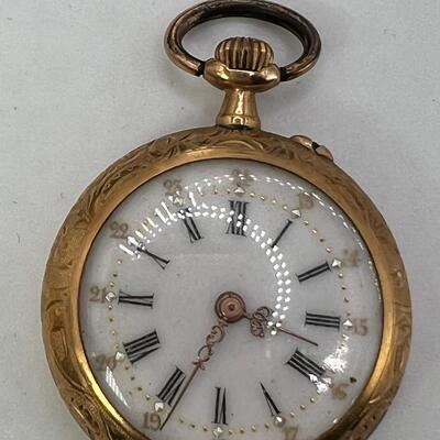 Antique Ladies Pocket watch 18K Gold