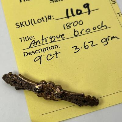 1800s Antique  Diamond Brooch Pin