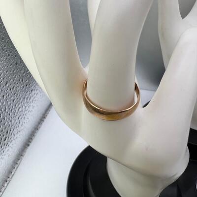 Inscribed Wedding  Ring 14 K Gold Band