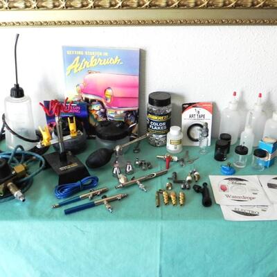 VERY LARGE VARIETY AND QUANITY OF AIR BRUSHES AND ACCESSORIES