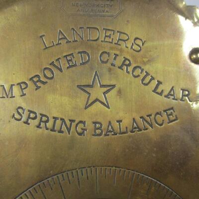Antique Brass Landers Improved Spring Balance Scale