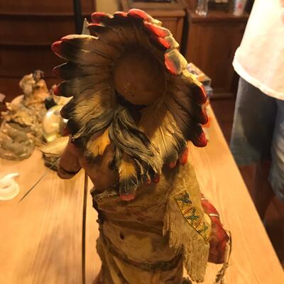 Resin Native American Chief Sculpture