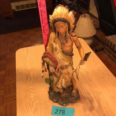 Resin Native American Chief Sculpture