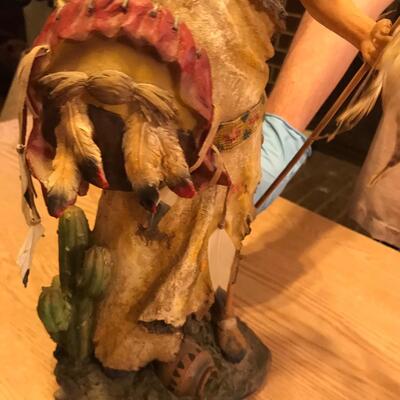 Resin Native American Chief Sculpture