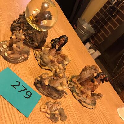 Lot of Native American Figures Resin