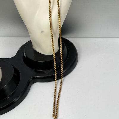 22K Heart Chain with 18K Engraved heart pendant