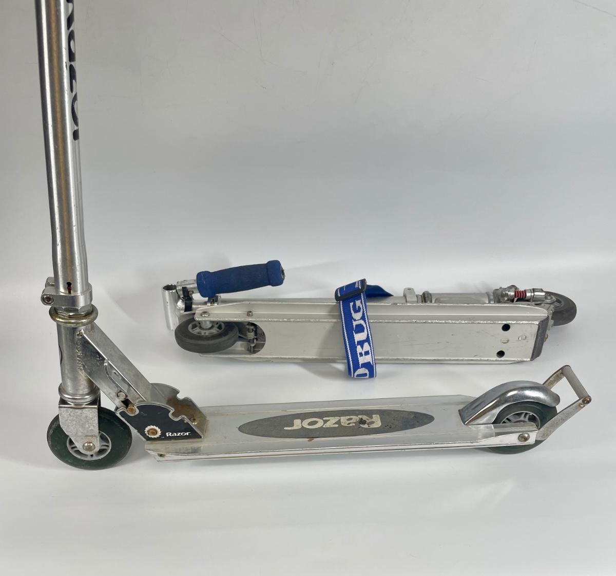 Vintage Pair of Razor A Kick Scooters