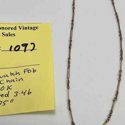 1800s Antique watch fob chain 10 K Gold