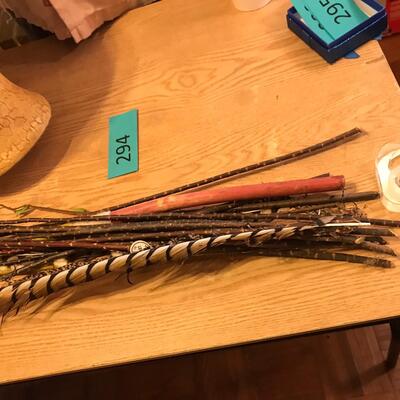 Large Brown vase w/ feathers