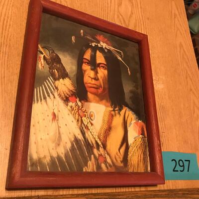 Native American & Wolf Picture