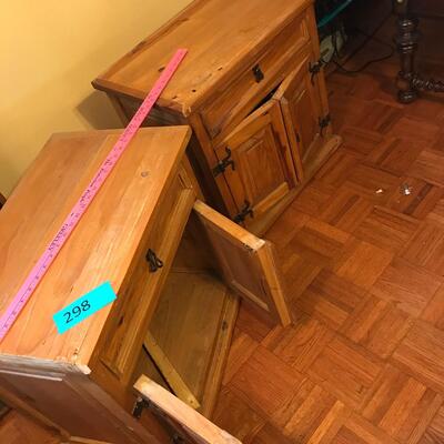 Two Pine End Tables, Night Stands