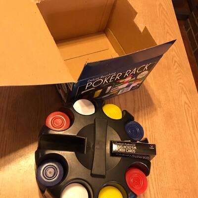 Poker Chips & Rack in box