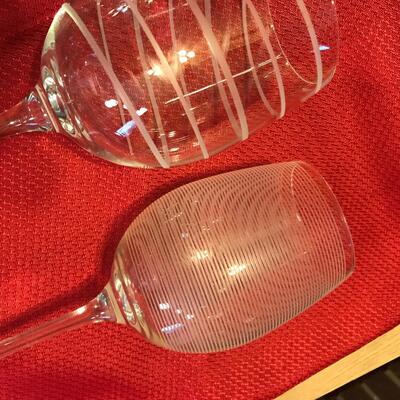 Lot of 4 Etched Crystal Stems