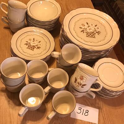 Set of 70s Stoneware Dinnerware