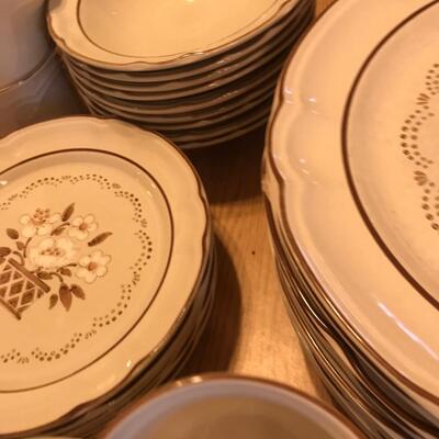 Set of 70s Stoneware Dinnerware