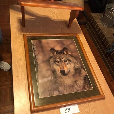 Wolf Picture with wall shelf