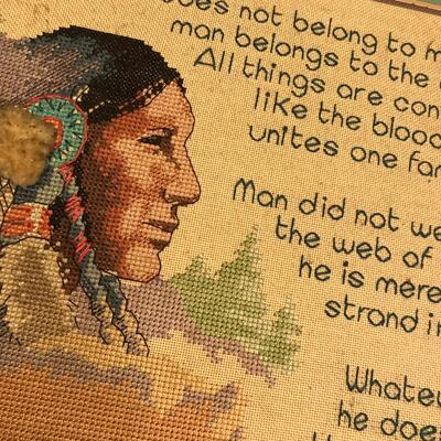 Cross Stitch Native American picture
