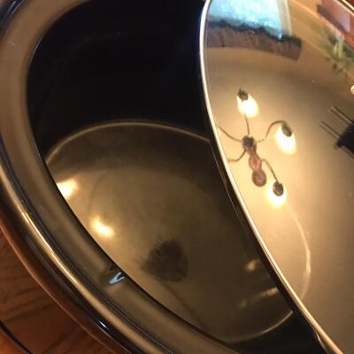 Black oval large Crockpot