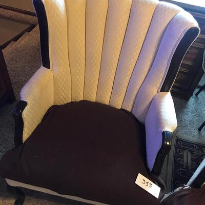 Pair of white Wing Back chairs