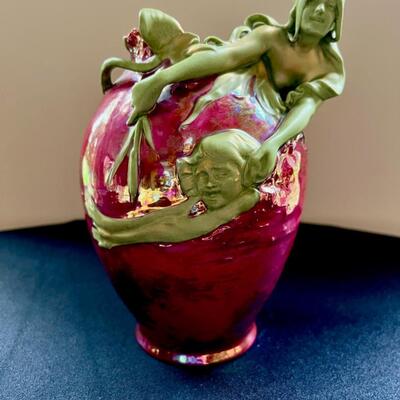 Miklos Zsolnay Inspired Art Nouveau Porcelain art pottery piece