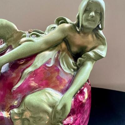 Miklos Zsolnay Inspired Art Nouveau Porcelain art pottery piece