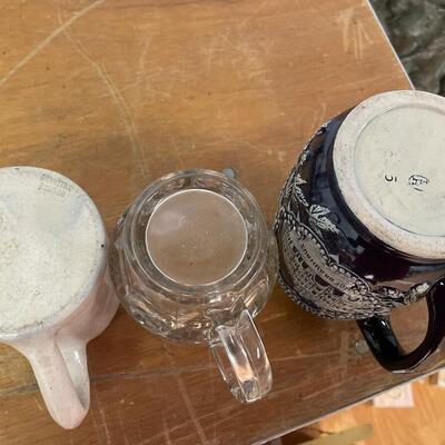German Stein Set of 3 Mugs