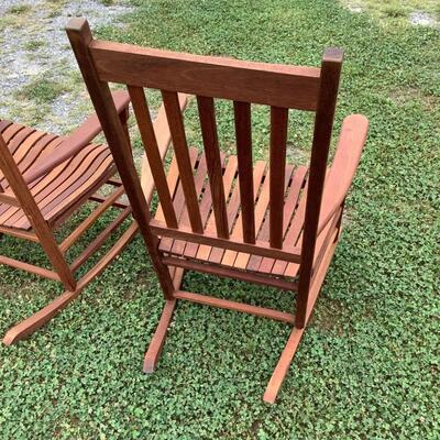 5020 Pair of Wooden Porch Rockers