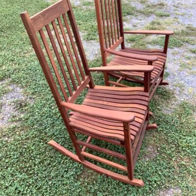 5020 Pair of Wooden Porch Rockers