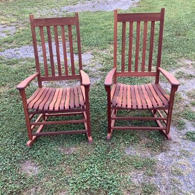 5020 Pair of Wooden Porch Rockers