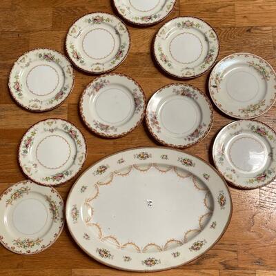 Vintage Plate Set - 11 Pieces