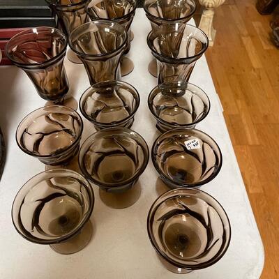 Vintage Fostoria Jamestown Brown - 15 Pieces