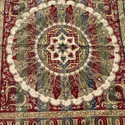 Mid Century intage Moorish Silk Textile From Granada Spain