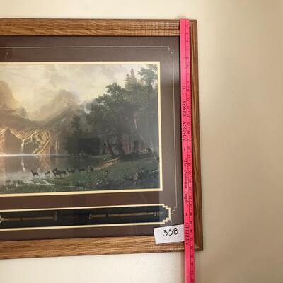 Native American Scene Print Framed with Arrow