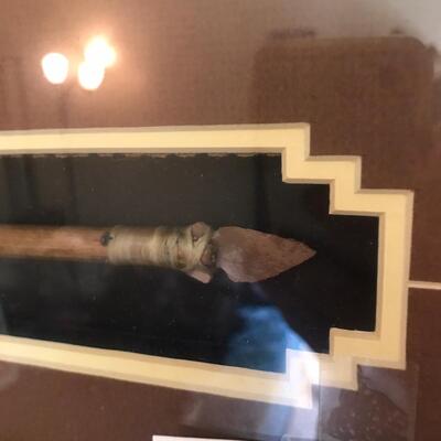 Native American Scene Print Framed with Arrow